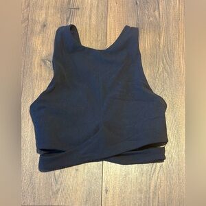 Athleta Black Crop Sports Bra